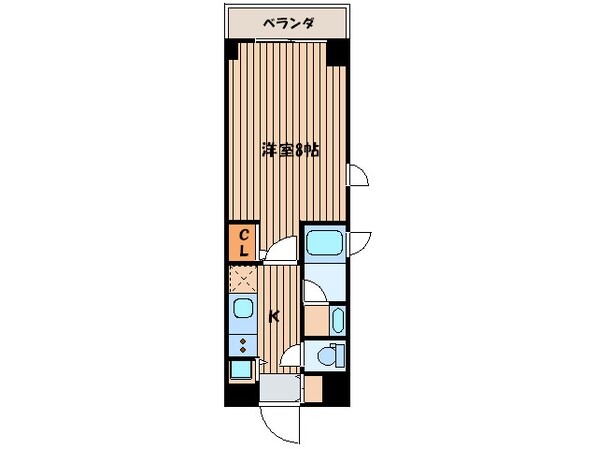 ＱＣフラット北堀江の物件間取画像